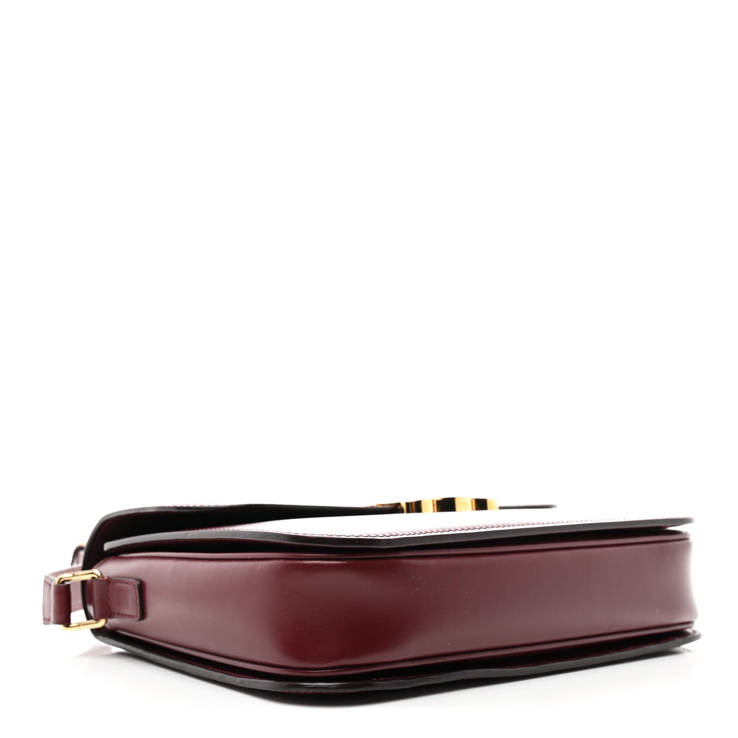 Celine Shiny Calfskin Medium Triomphe Light Burgundy 4 of 10