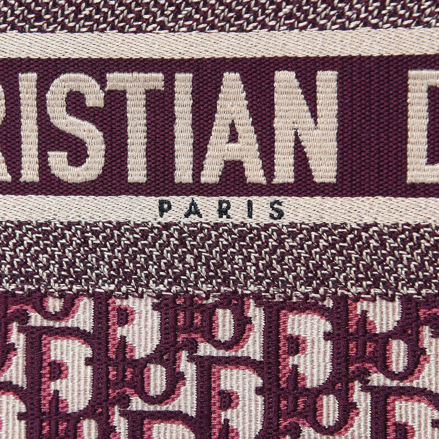 Christian Dior Oblique Medium Book Tote Burgundy Multicolor 10 of 15