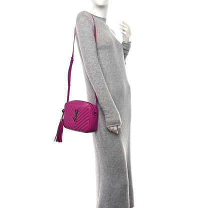 Saint Laurent Calfskin Matelasse Monogram Lou Camera Bag Electric Fuchsia 2 of 11