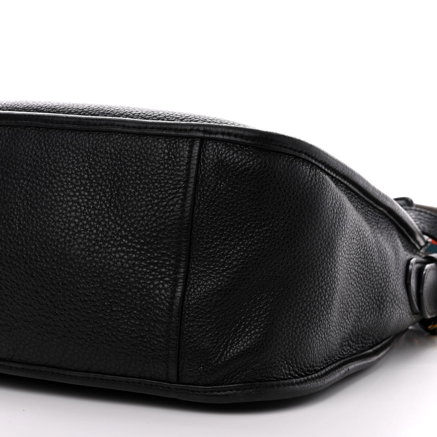 Prada Vitello Daino Zippered Messenger Hobo Black 10 of 17