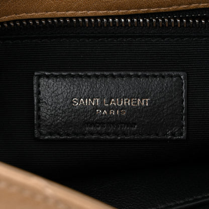 Saint Laurent Crinkled Calfskin Matelasse Monogram Large Niki Chain Satchel Dark Toffee 6 of 10