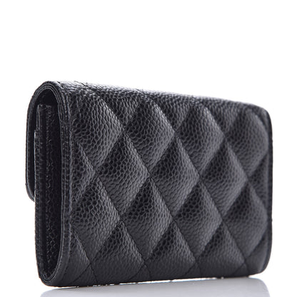 Chanel Caviar Quilted Flap Card Holder Black 3 of 9