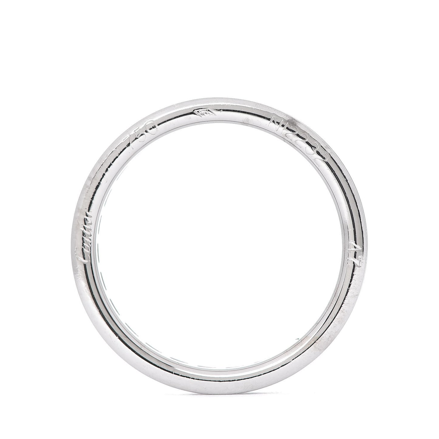 18K White Gold Diamond 3.5mm Ballerine Wedding Band Ring 47 4