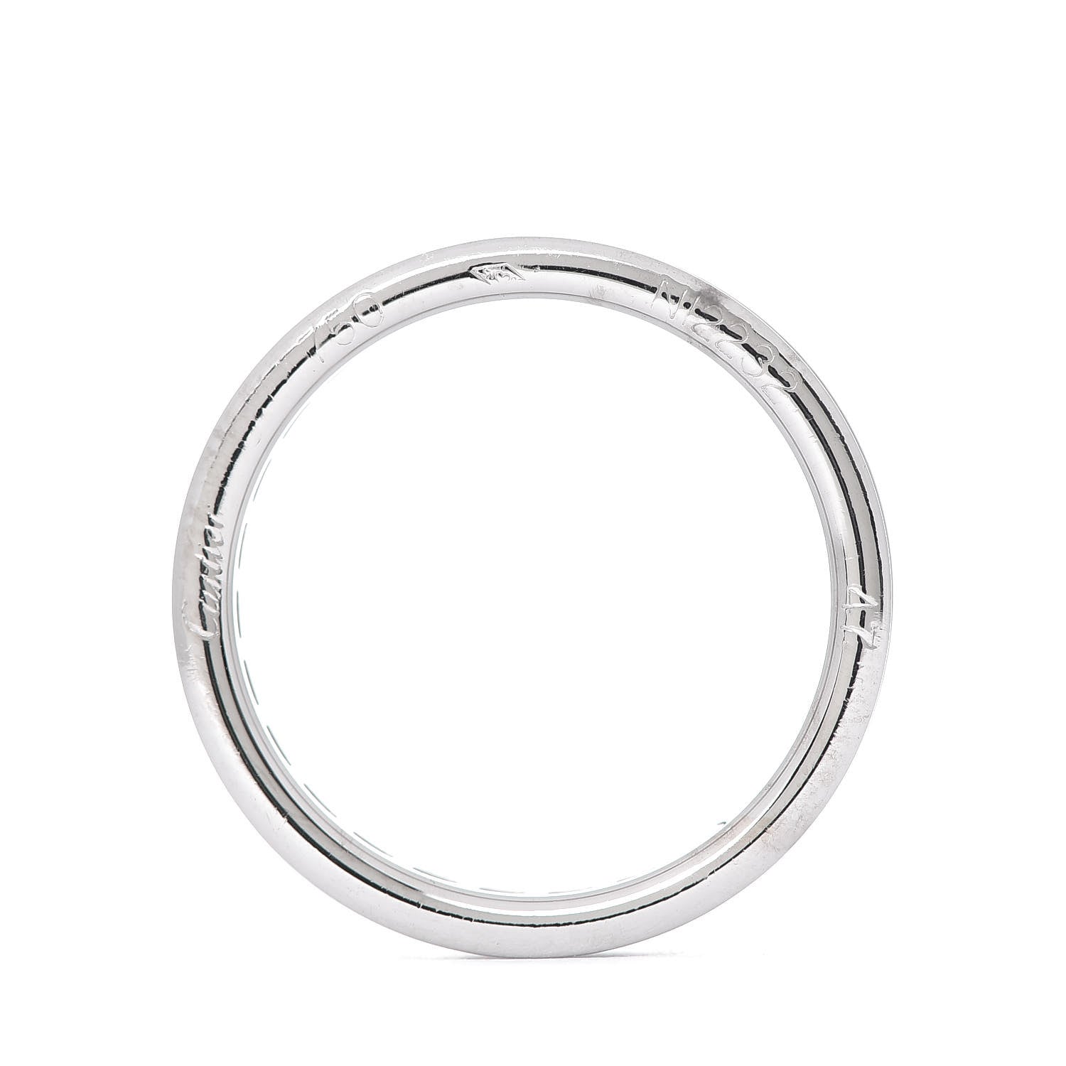 Cartier 18K White Gold Diamond 3.5mm Ballerine Wedding Band Ring 47 4 3 of 4