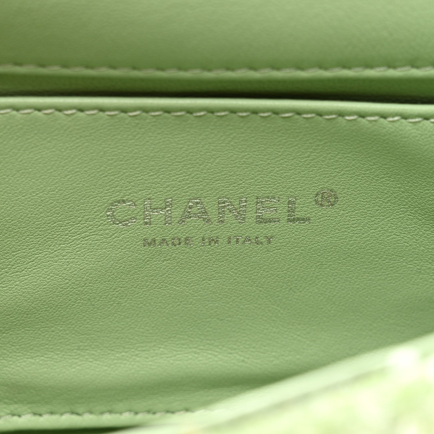 Chanel Sequin Mini Waterfall Flap Green Light Green Yellow 5 of 9
