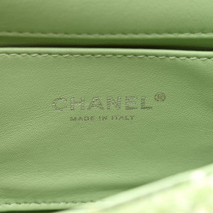Chanel Sequin Mini Waterfall Flap Green Light Green Yellow 5 of 9