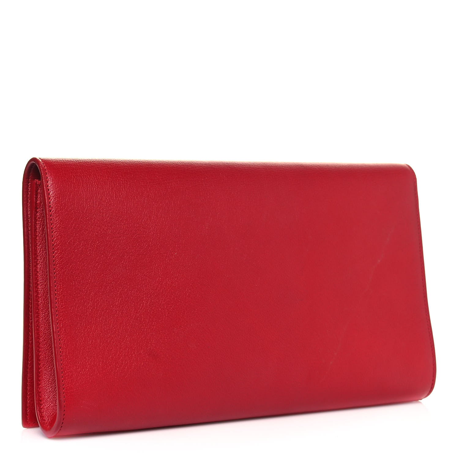 Saint Laurent Calfskin Monogram Large Belle De Jour Clutch Red 3 of 13