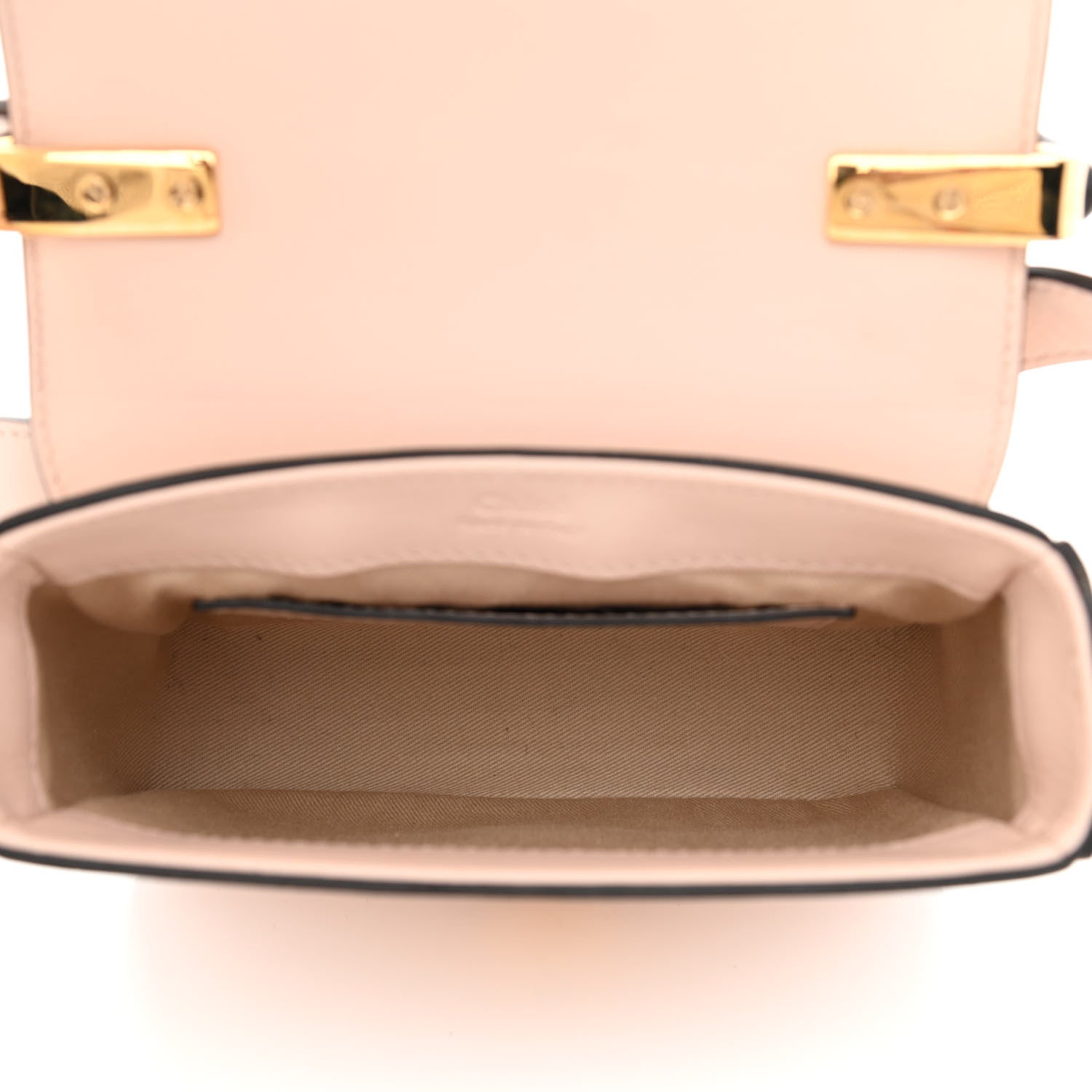 Chloe Calfskin Crocodile Embossed Mini C Double Carry Cement Pink 5 of 10
