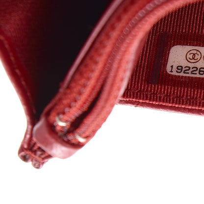 Chanel Lambskin Quilted Wallet On Chain WOC Red 8 of 8
