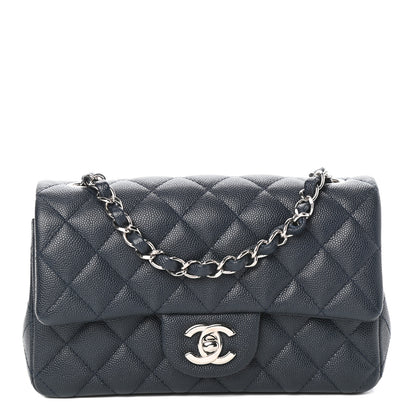 Chanel Caviar Quilted Mini Rectangular Flap Navy 1 of 10