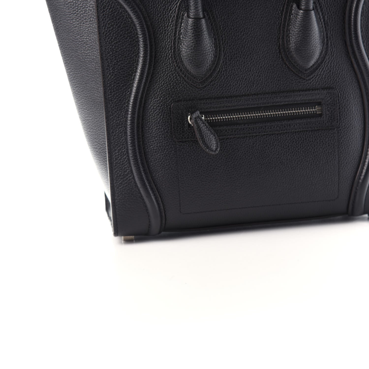 Celine Drummed Calfskin Micro Luggage Black 14 of 14