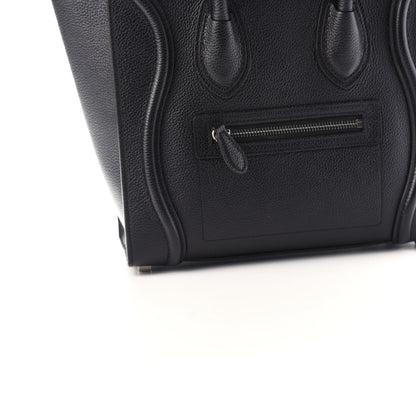 Celine Drummed Calfskin Micro Luggage Black 14 of 14