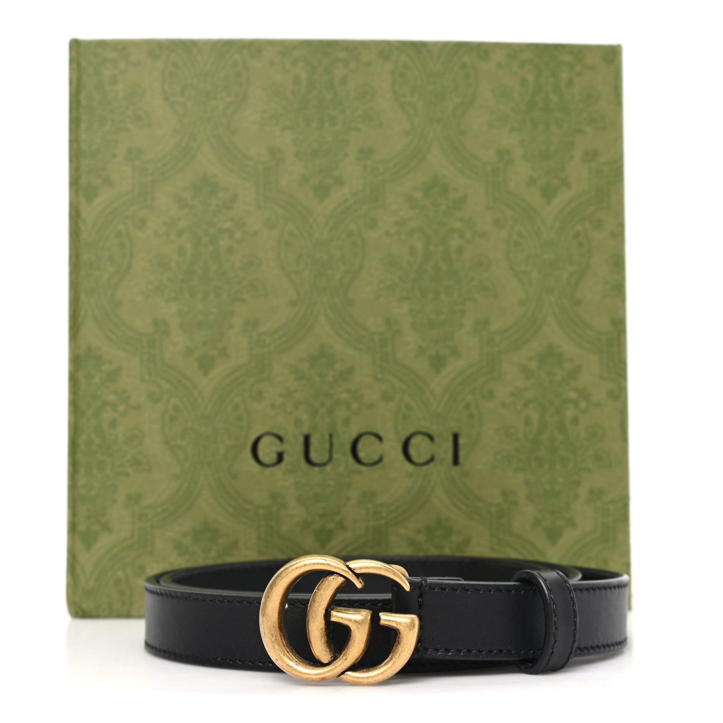 Calfskin Double G 20mm Belt 80 32 Black