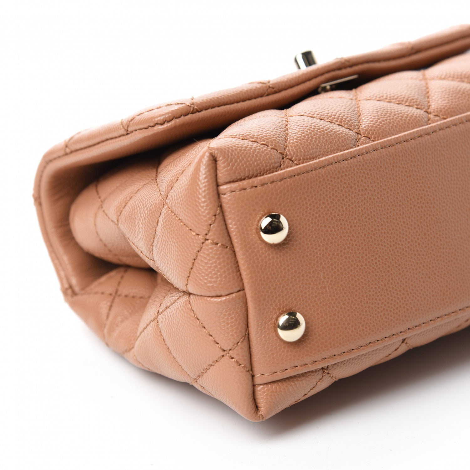 Chanel Caviar Quilted Extra Mini Coco Handle Flap Brown 6 of 11