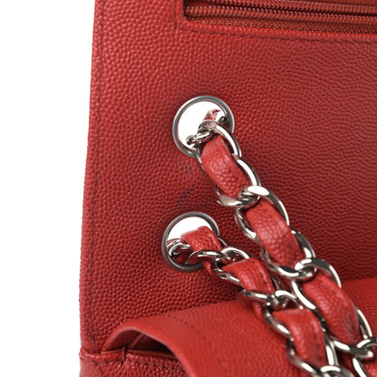 Chanel Caviar Quilted Jumbo Double Flap Red 10 of 10