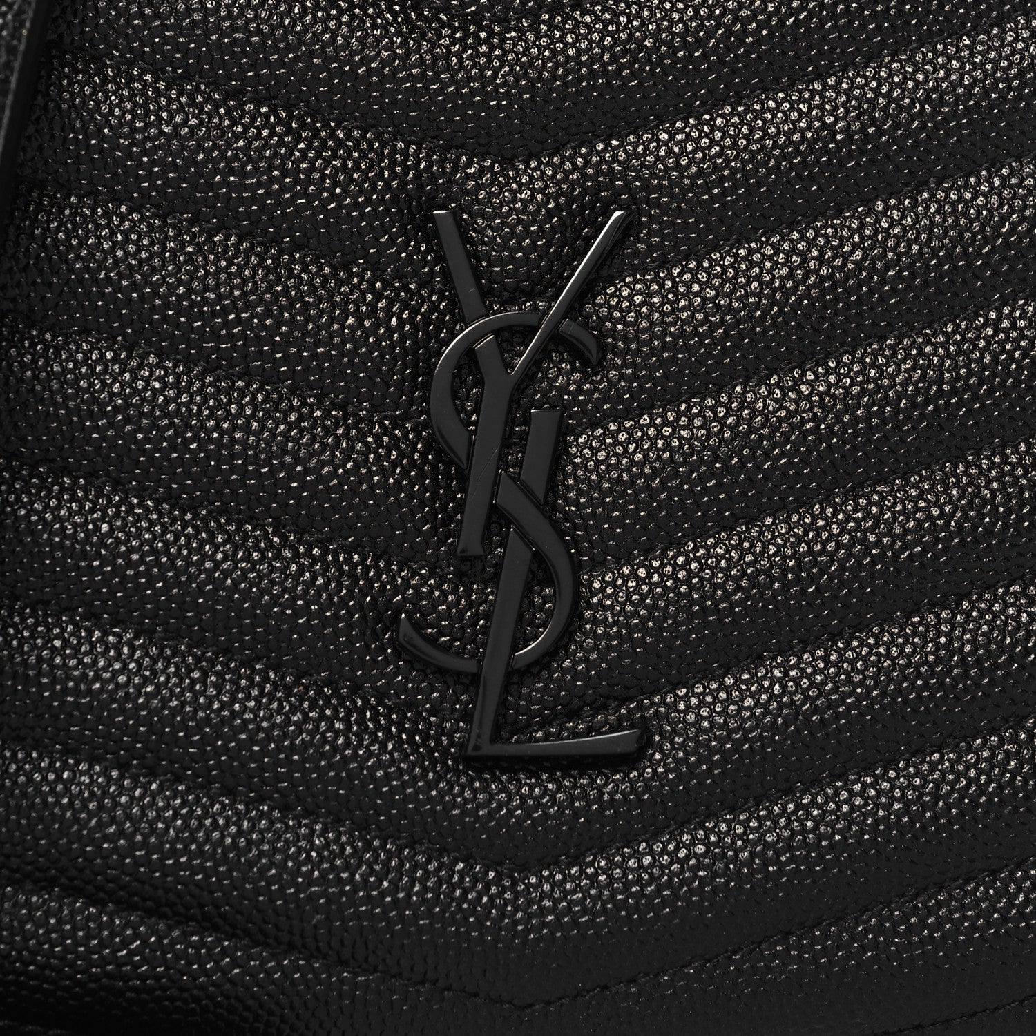 Saint Laurent Grain De Poudre Matelasse Monochrome Monogram Mini Lou Camera Bag Black 8 of 10
