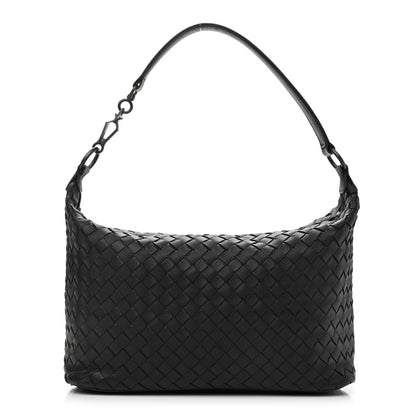 Bottega Veneta Nappa Intrecciato Small Shoulder Bag Black 1 of 10