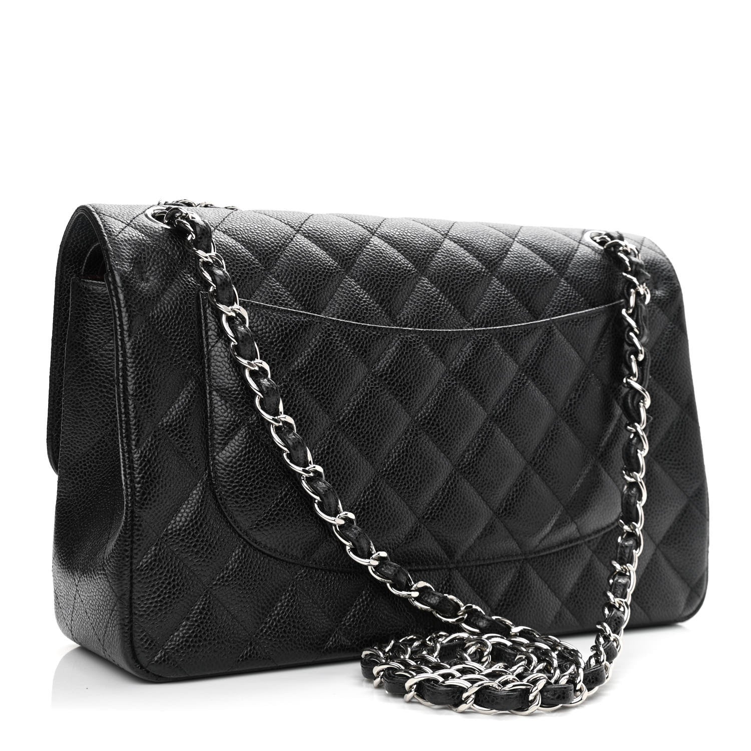 Chanel Caviar Quilted Jumbo Double Flap Black 3 of 11