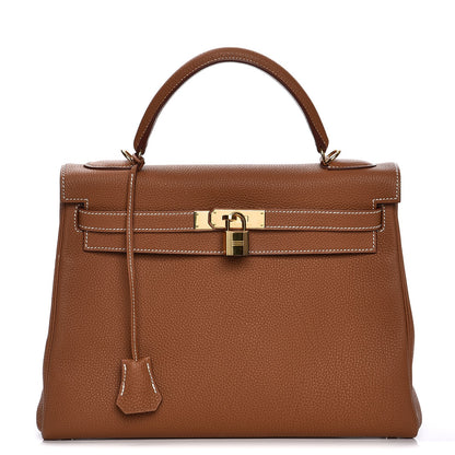 Hermes Togo Kelly Retourne 32 Gold 1 of 36