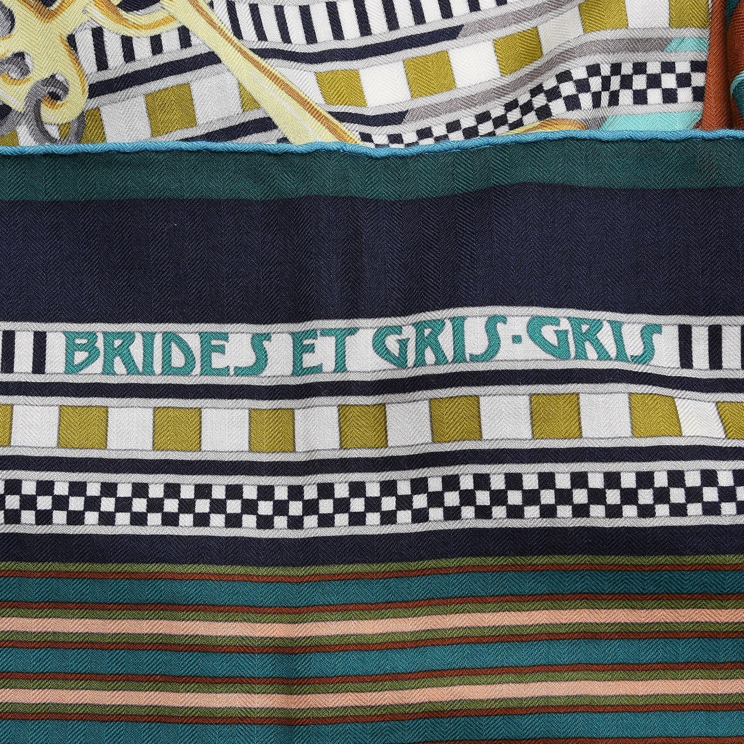 Hermes Cashmere Silk Brides Et Gris Shawl 140 5 of 6