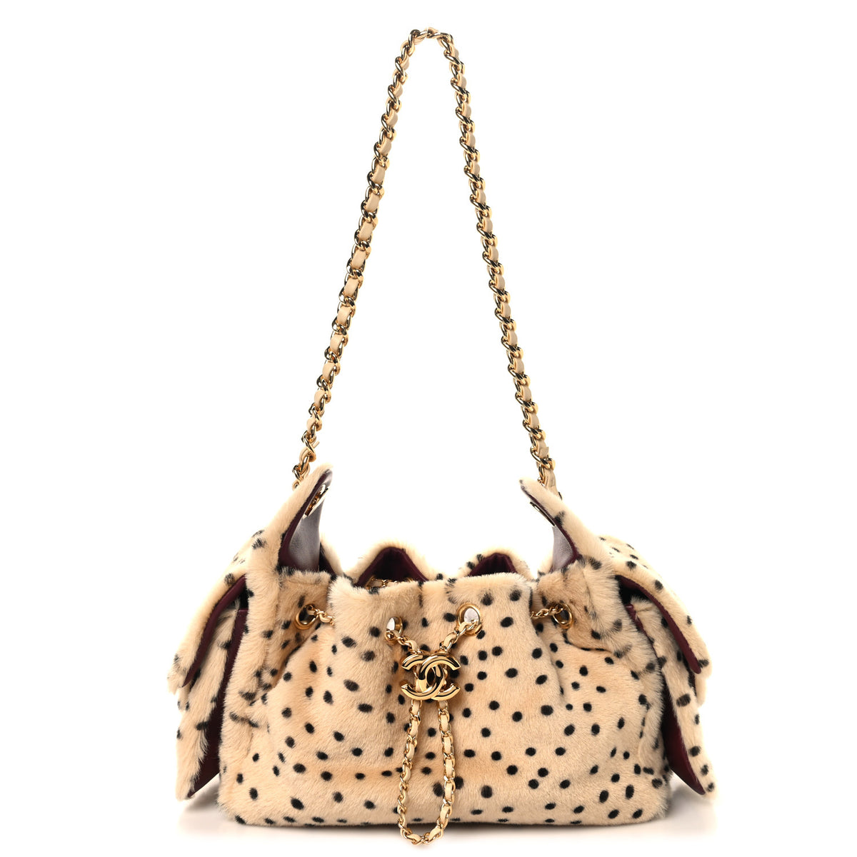 Pony Hair Mini Chanel 25 Handbag Beige Black