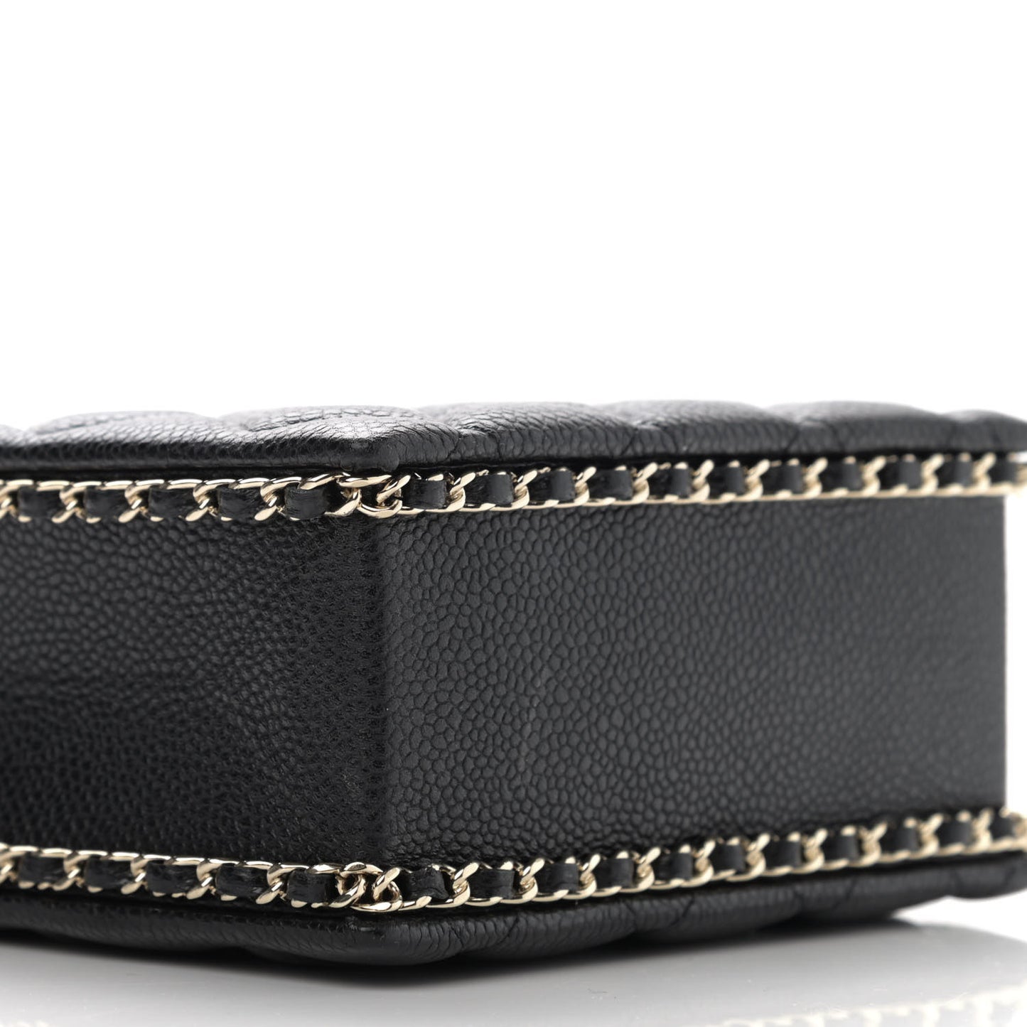 Caviar Quilted Evening Box Bag Black