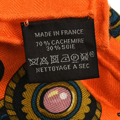 Hermes Cashmere Silk Sous L'Egide De Mars Shawl 140 3 of 5
