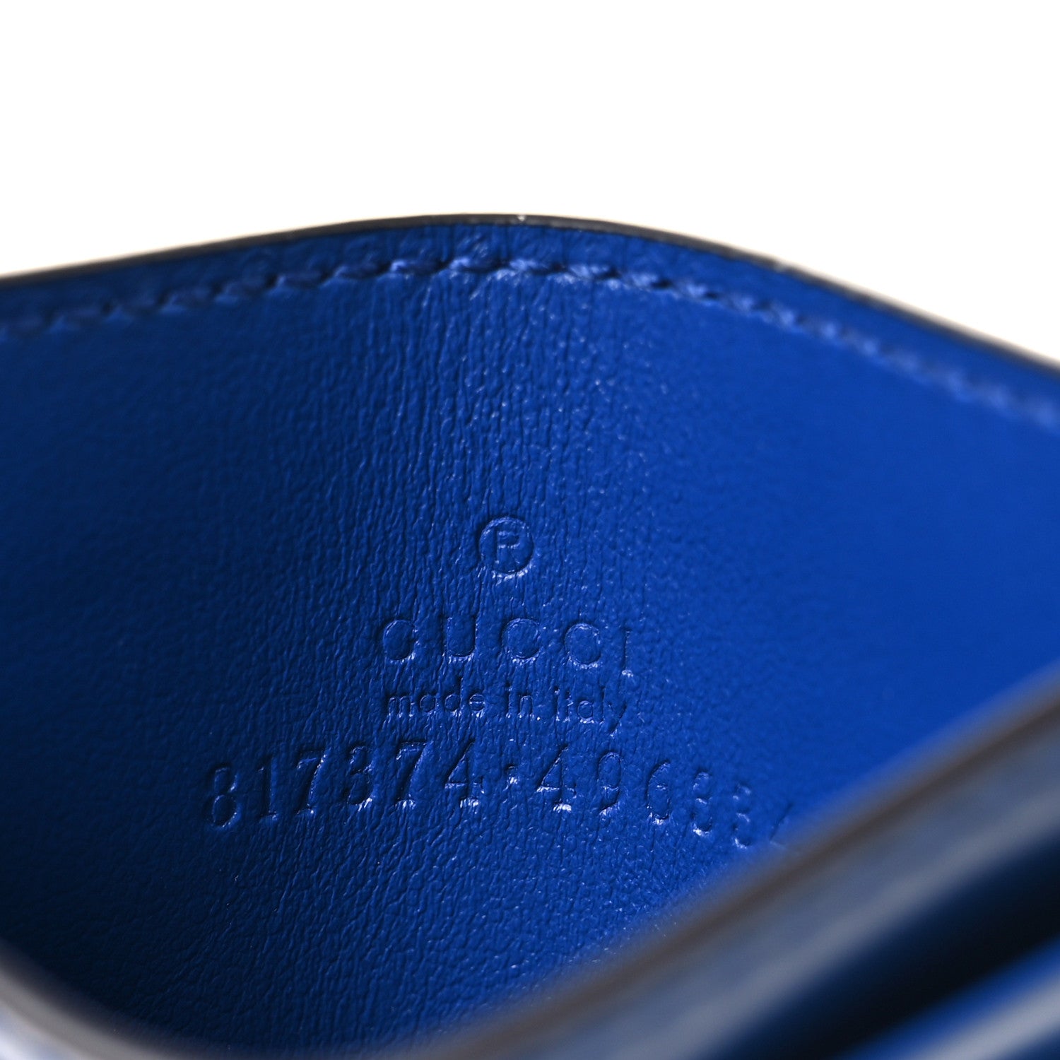Gucci Calfskin Lux Man Card Case Metal Blue 6 of 6