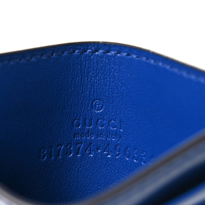 Gucci Calfskin Lux Man Card Case Metal Blue 6 of 6
