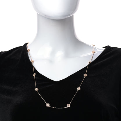 Van Cleef & Arpels 18K Rose Gold 16 Motifs Sweet Alhambra Necklace 2 of 6