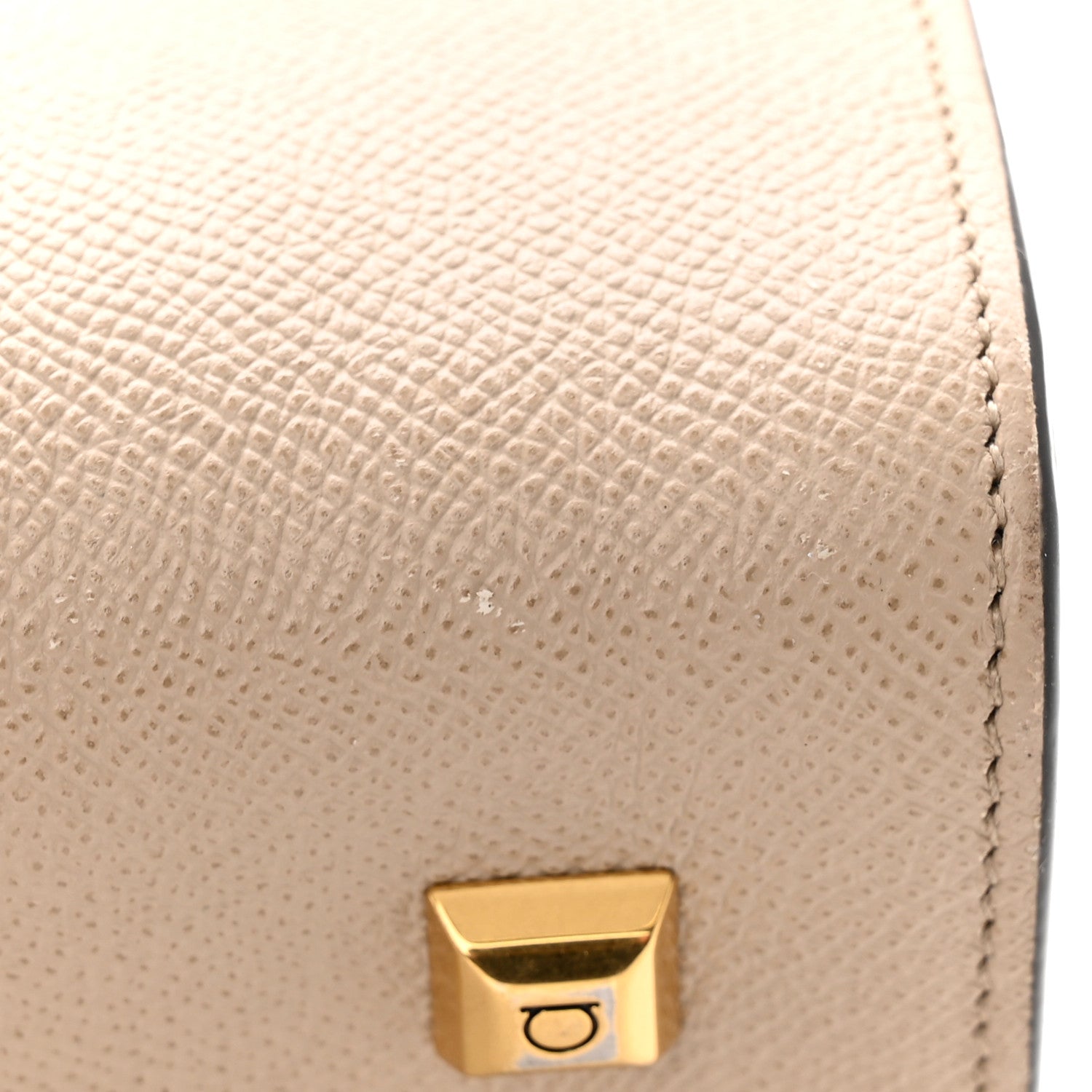 Salvatore Ferragamo Calfskin Small The Studio Box Bag Daino 11 of 20