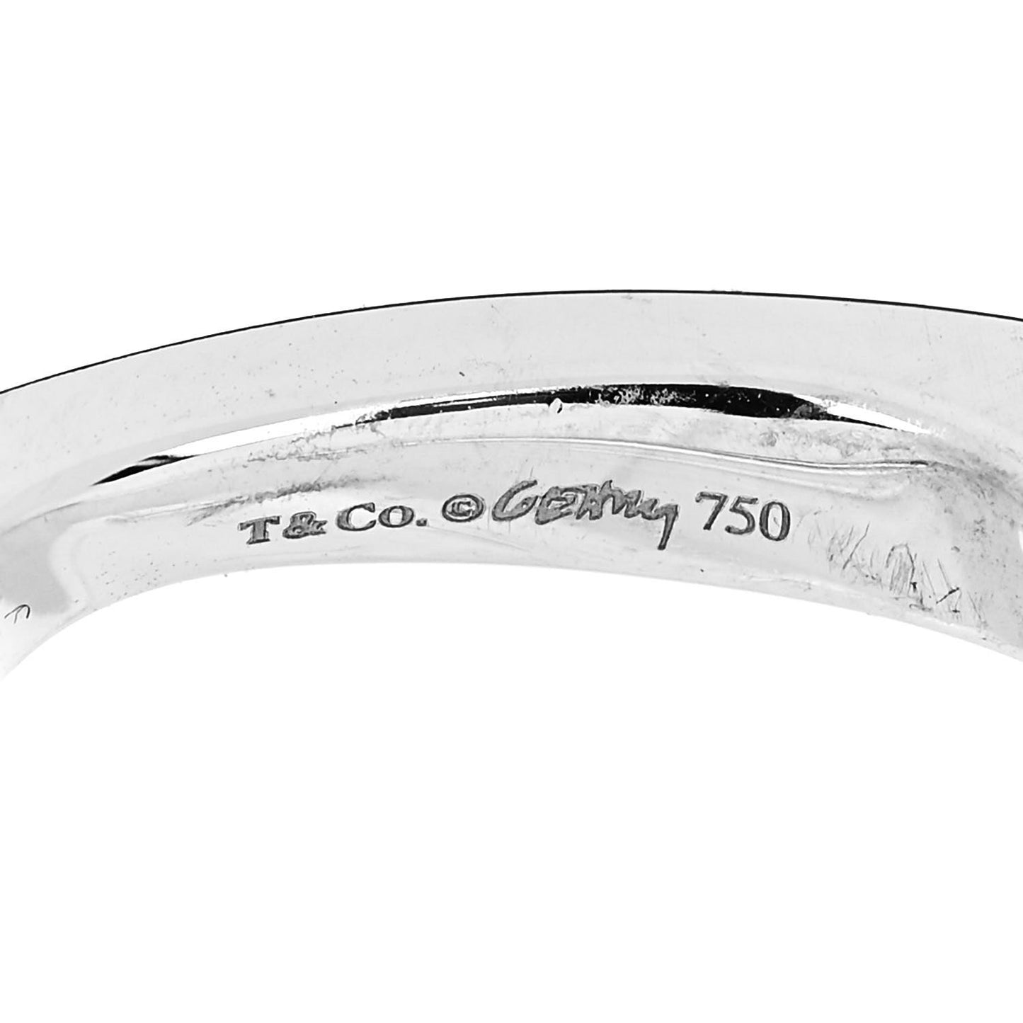 18K White Gold Diamond Frank Gehry Torque Ring 48 4.5