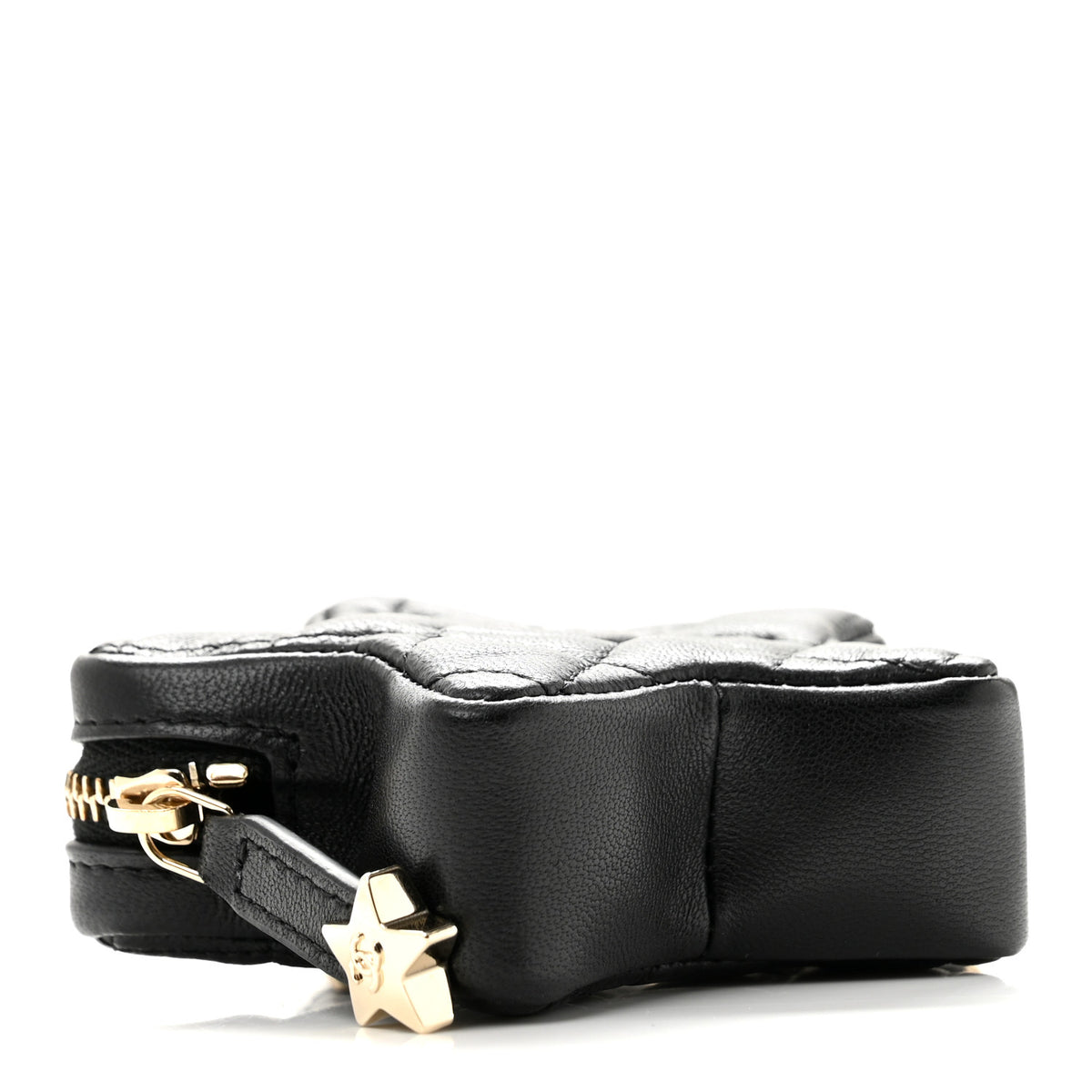 Chanel Lambskin Quilted Walk of Fame Star Bag Charm Black 3 of 6