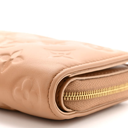 Louis Vuitton Lambskin Embossed Monogram Lou Coussin Wallet Camel 10 of 11