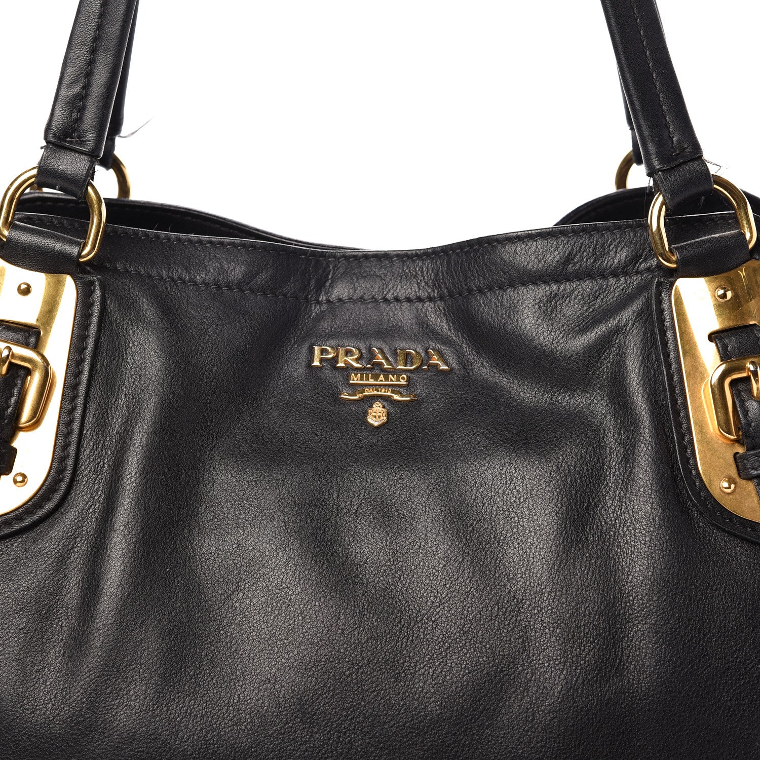 Prada Soft Calf Tote Black 11 of 16