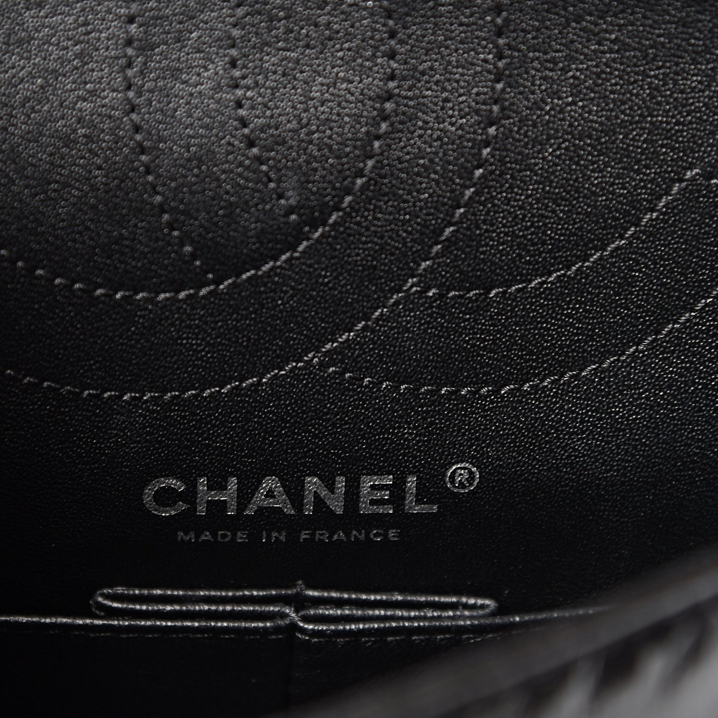 Glazed Aged Calfskin Quilted 2.55 Reissue 225 Flap So Black