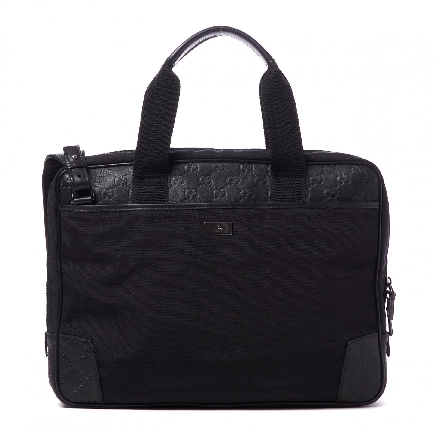 Guccissima Nylon Briefcase Black