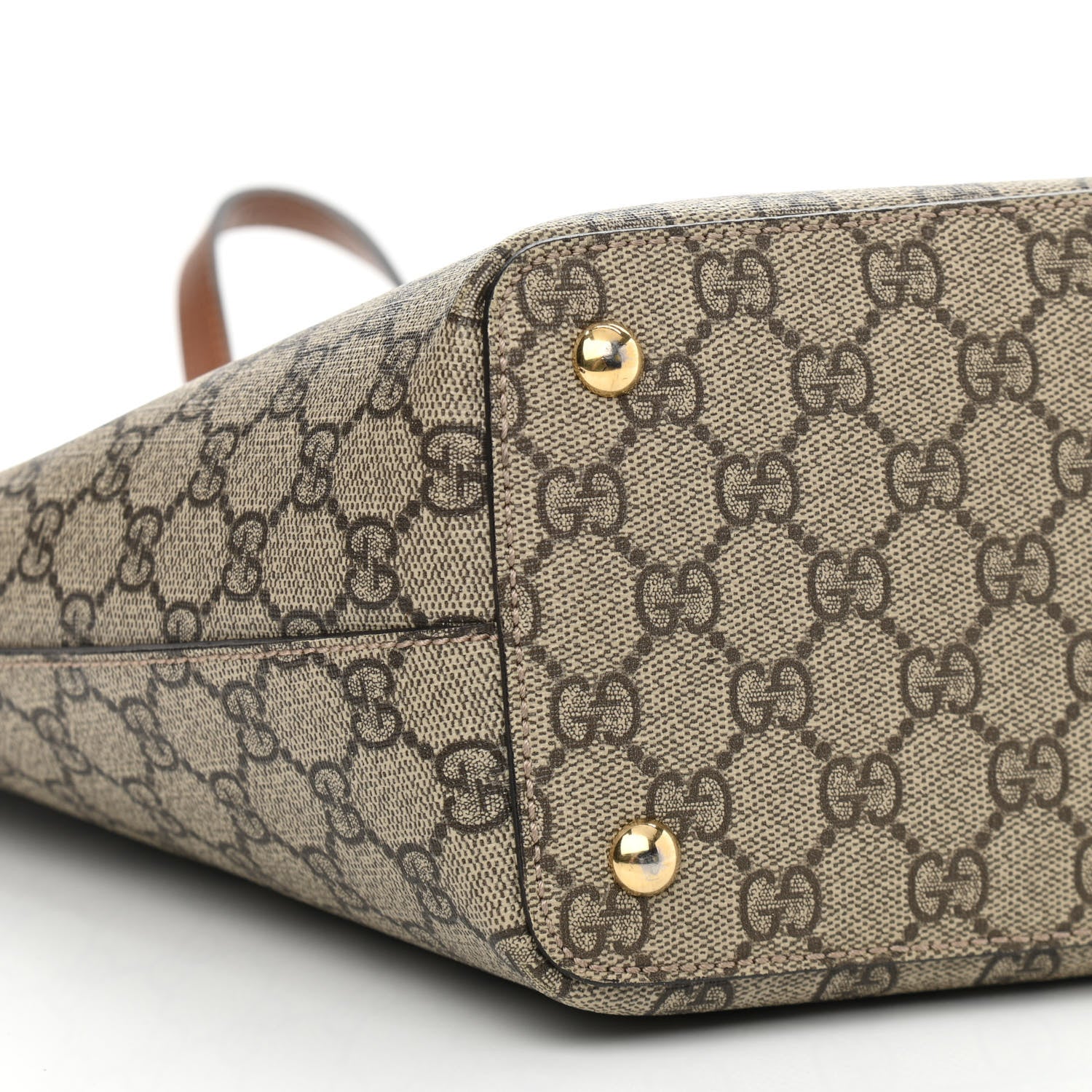 Gucci GG Supreme Monogram Medium Zippered Bucket Tote Beige Tuscany 9 of 13