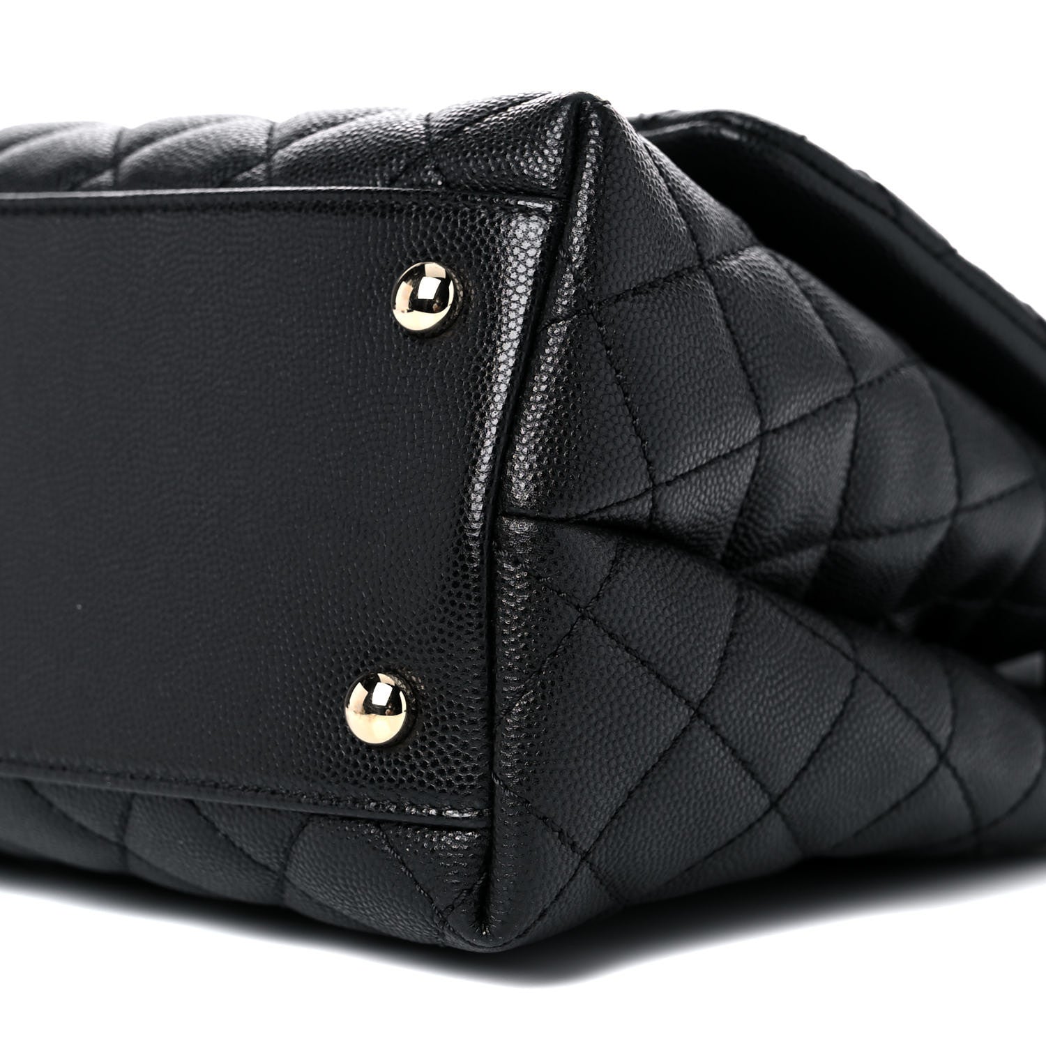 Chanel Caviar Quilted Small Coco Handle Flap Black 9 of 10
