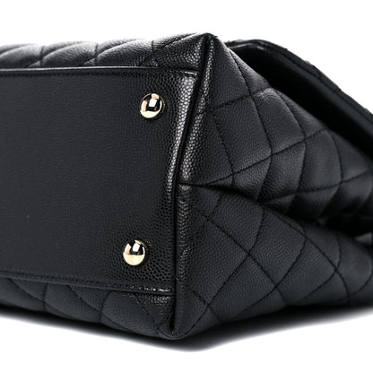 Chanel Caviar Quilted Small Coco Handle Flap Black 9 of 10
