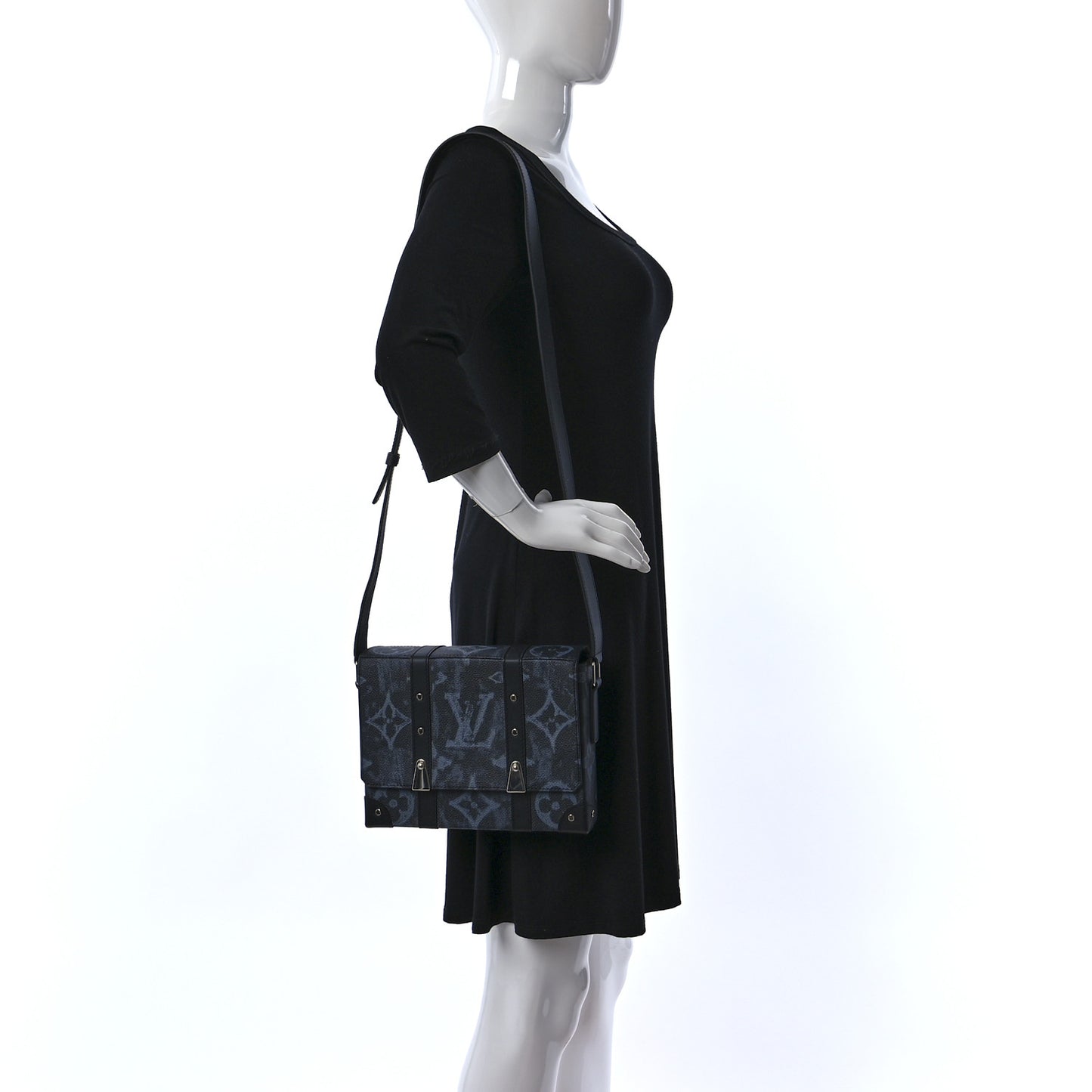 Monogram Pastel Trunk Messenger Black