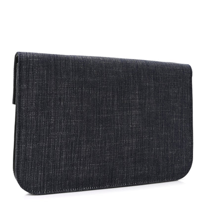 Fendi Denim 2Jours Clutch Blue Black 3 of 10