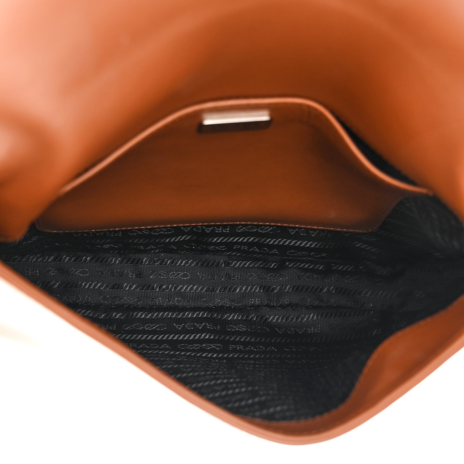 Prada Spazzolato Cleo Flap Adjustable Strap Shoulder Bag Tobacco 5 of 13