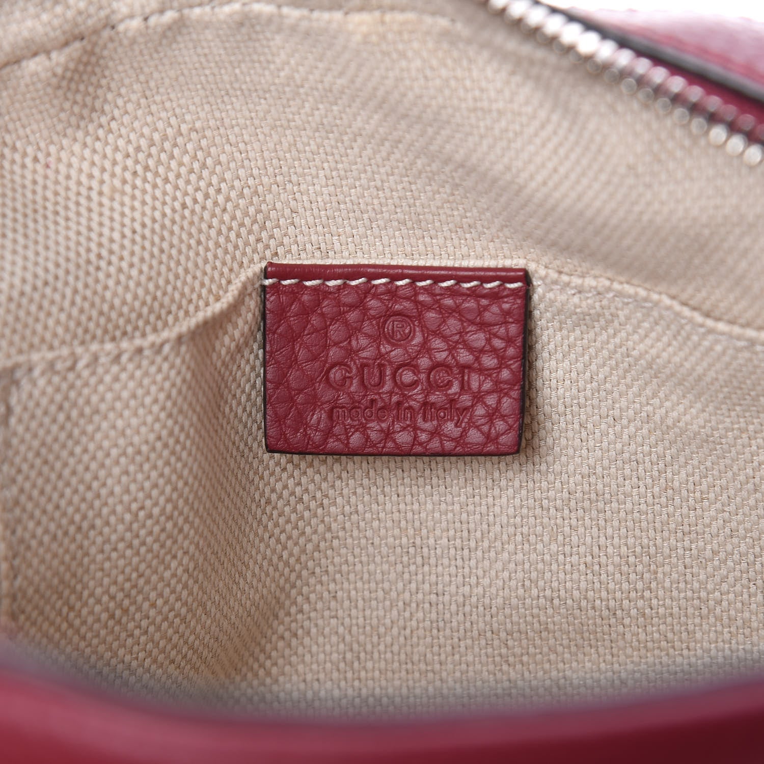 Gucci Pebbled Calfskin Studded Small Soho Disco Bag Soft Burgundy 6 of 10