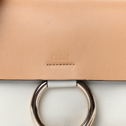 Chloe Calfskin Small Colorblock Faye Shoulder Bag Brown White 9 of 9