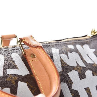 Louis Vuitton Graffiti Keepall 50 Silver 25 of 28