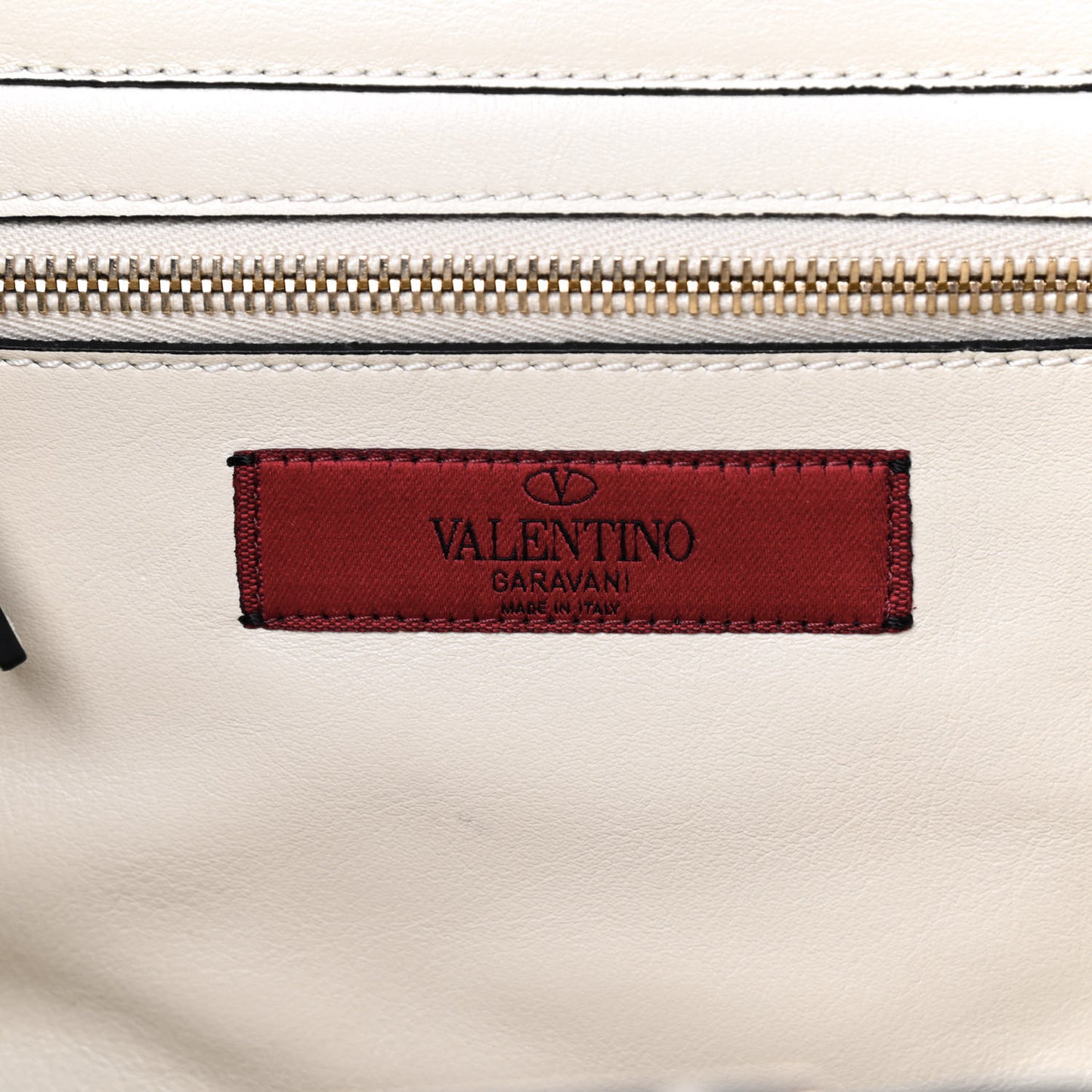 Vitello Small Rockstud Tote Ivory