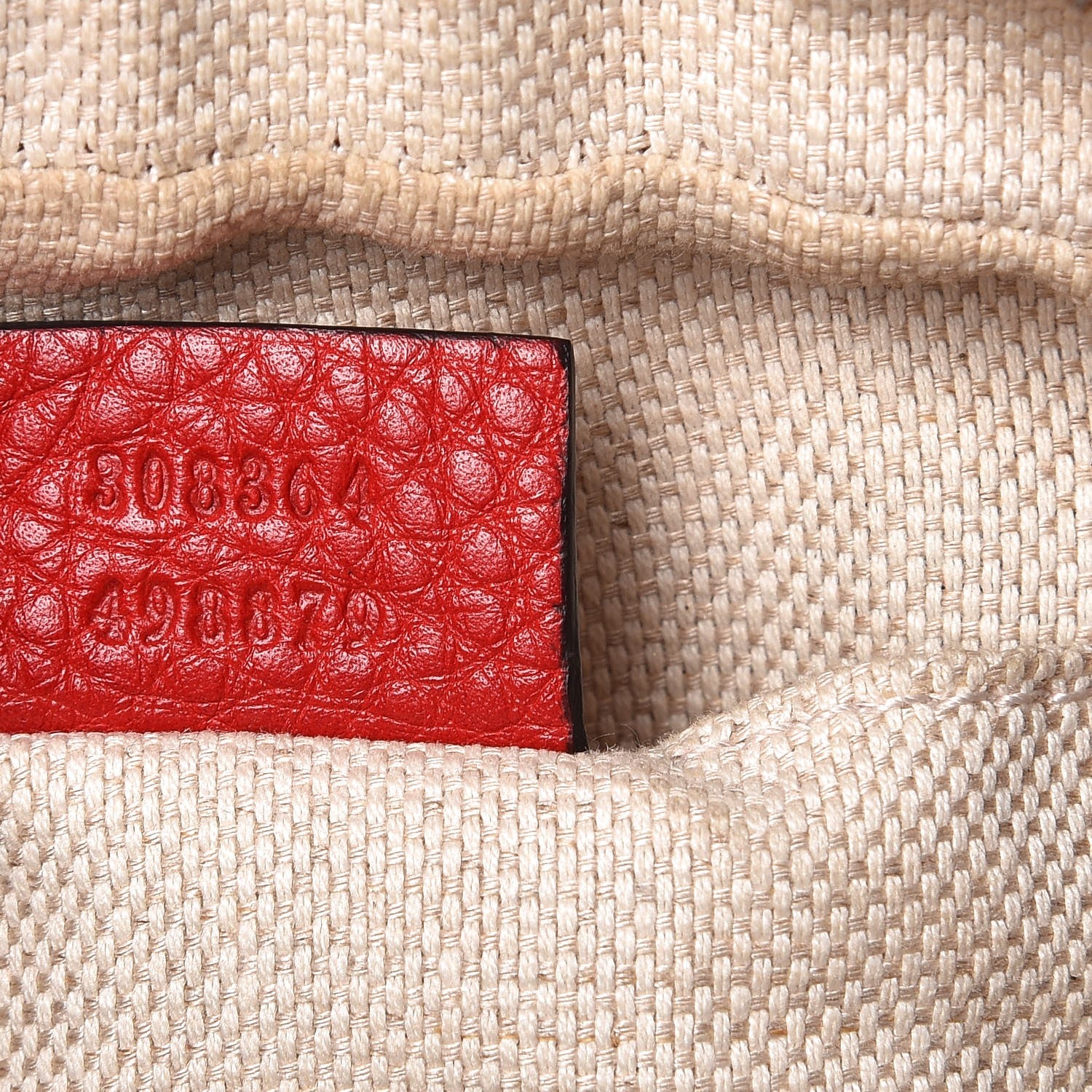 Gucci Pebbled Calfskin Small Soho Disco Bag Tabasco Red 6 of 12