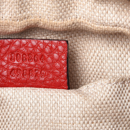 Gucci Pebbled Calfskin Small Soho Disco Bag Tabasco Red 6 of 12