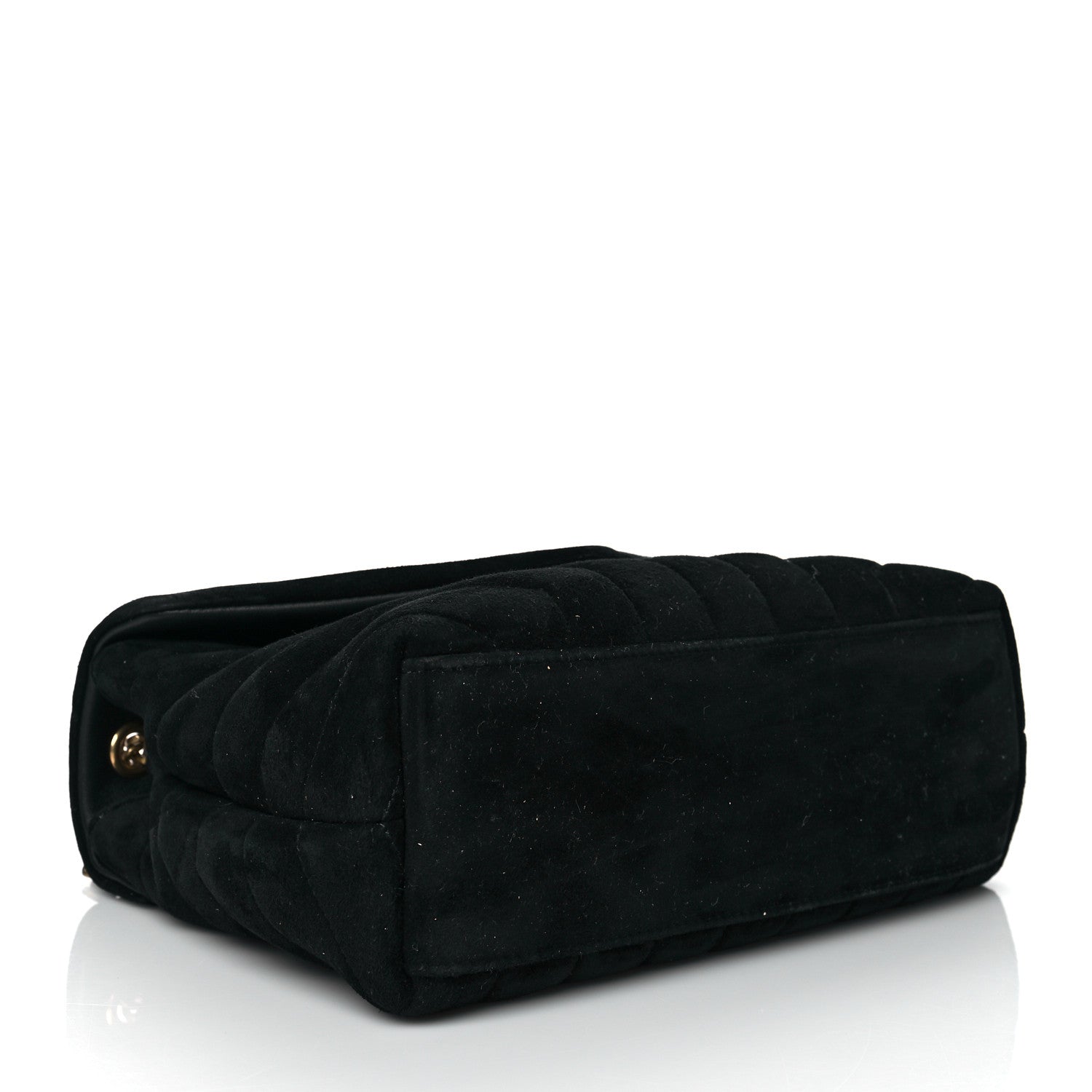 Saint Laurent Velvet Y Quilted Monogram Small Loulou Chain Satchel Black 3 of 8